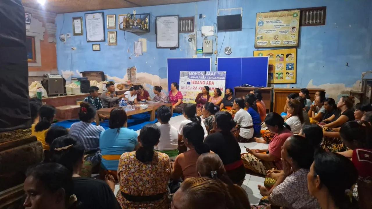 Safari Kamtibmas Polresta di Banjar Jenah, Peguyangan Kangin Ajak warga Jaga Kamtibmas Bersama