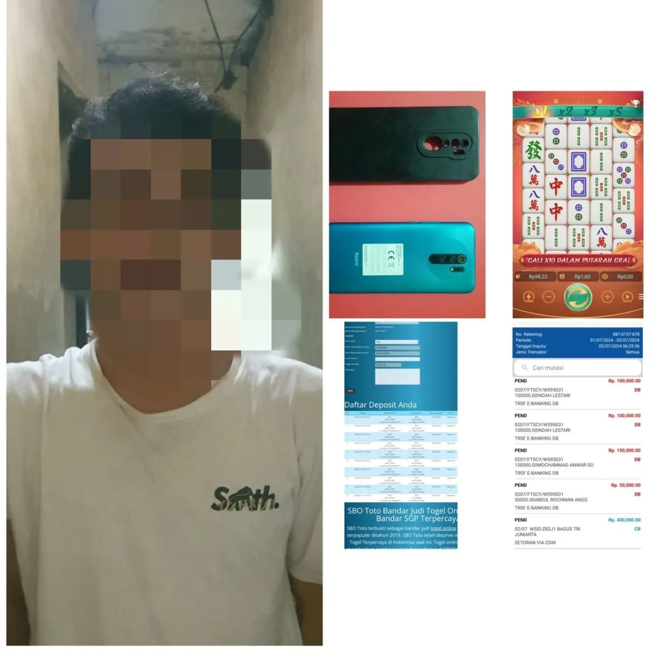 Lagi lagi Polsek Semampir Surabaya Amankan Terduga Pelaku Kedapatan Bermain Judi Online Di Warkop