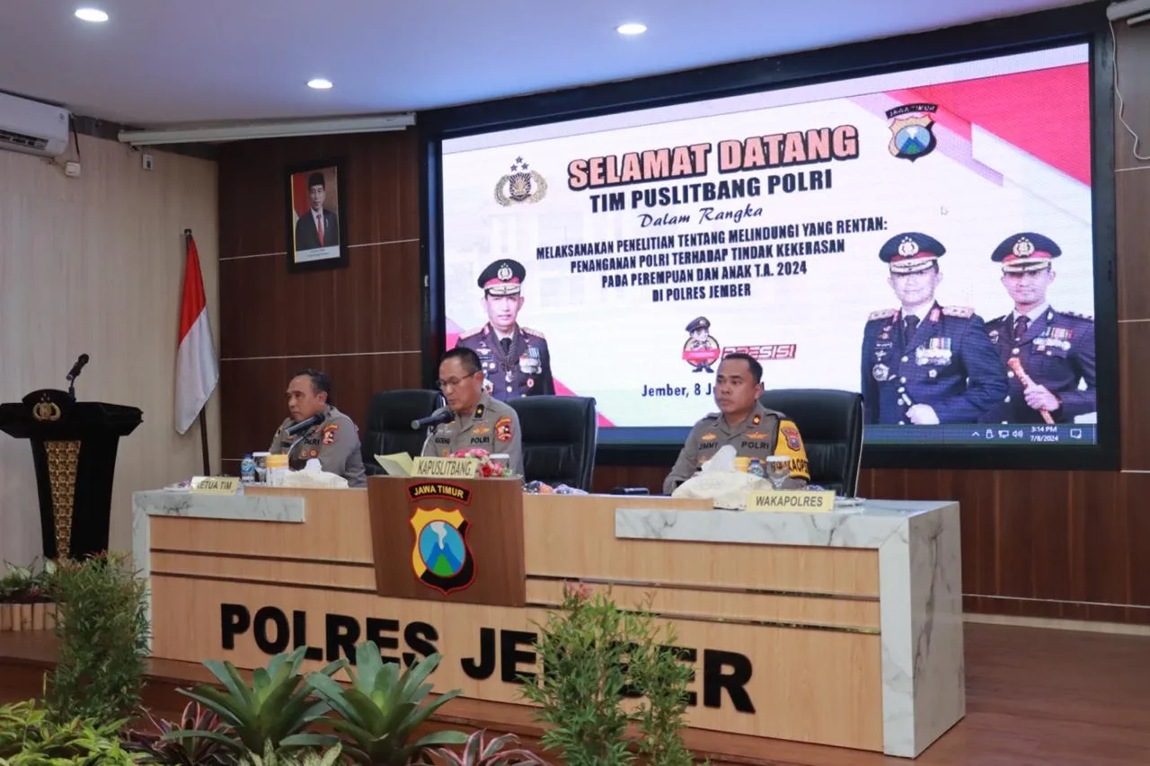 Supervisi Tim Puslitbang Polri Terkait Penanganan Tindak Kekerasan pada Perempuan dan Anak di Polres Jember