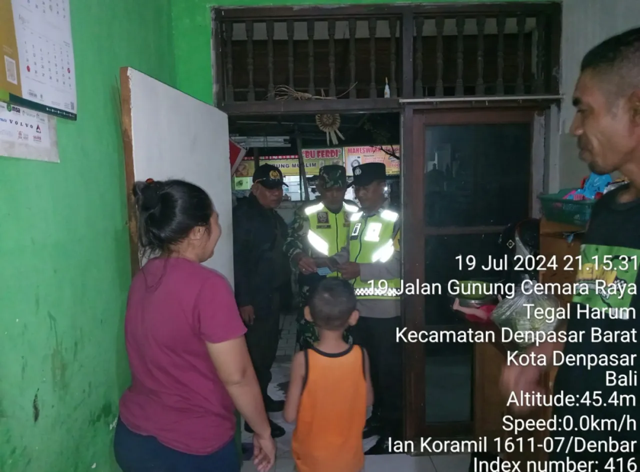 Kolaborasi Tiga Pilar, Polsek Denbar Lakukan Pendataan Penduduk Pendatang