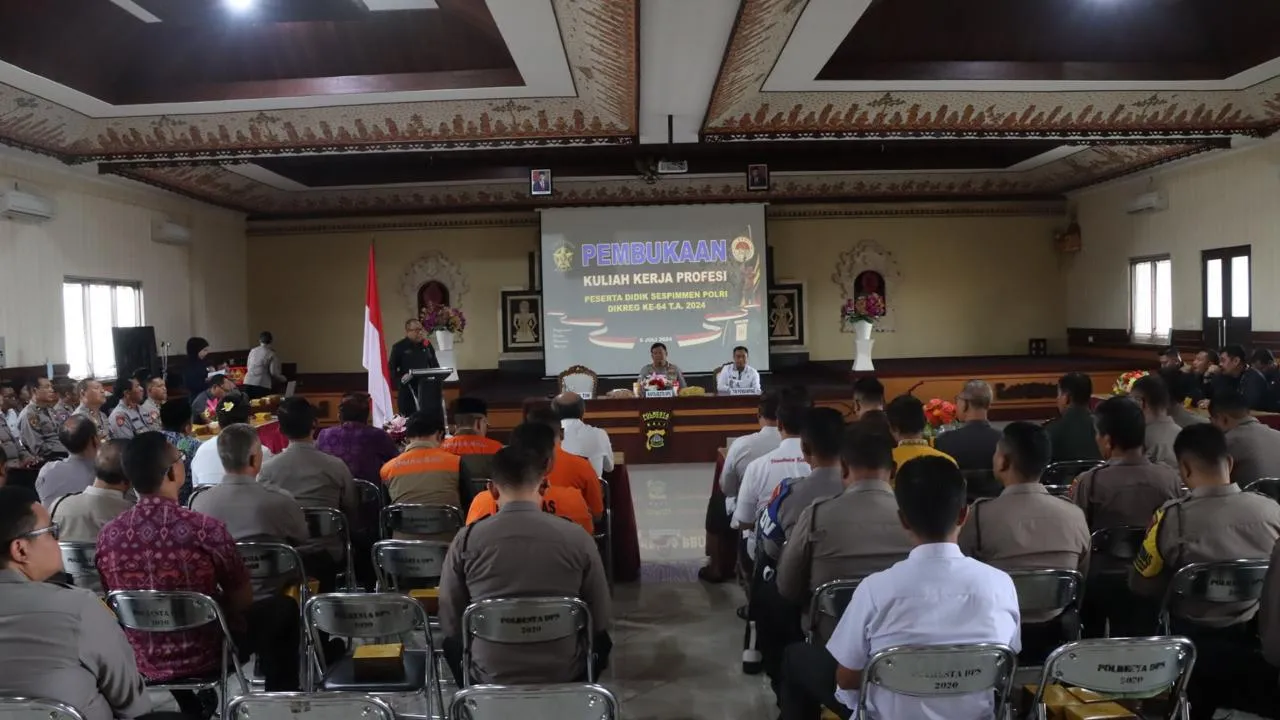 Serdik Sespimmen Polri DIKREG ke-64 T.A. 2024 Laksanakan Kuliah Kerja Profesi Di Polresta Denpasar