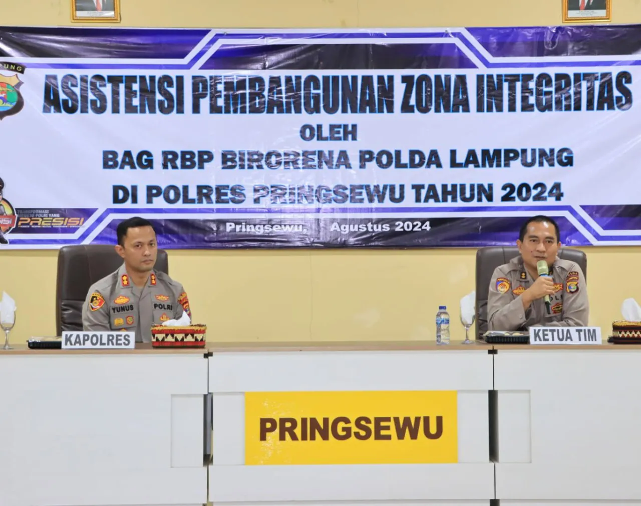 Biro Perencanaan Polda Lampung Lakukan Asistensi Pembangunan Zona Integritas Di Polres Pringsewu
