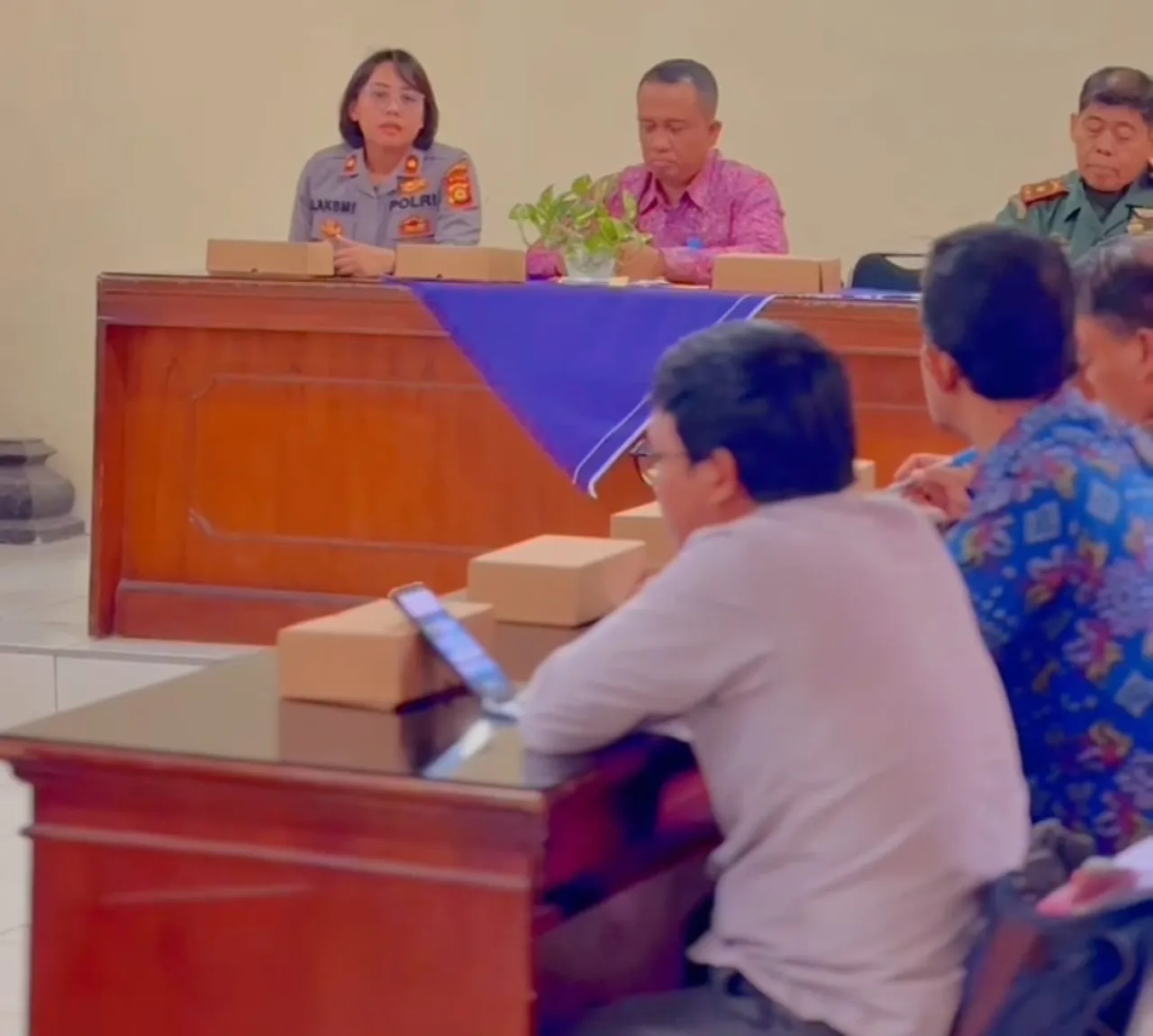 Bahas Kerawan Kamtibmas, Kapolsek Denbar Hadiri Rapat Koordinasi Forkompincam
