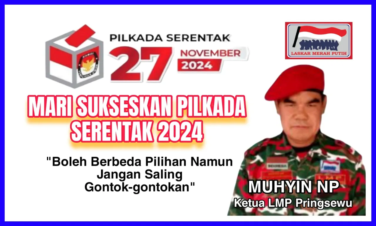 Ketua LMP Pringsewu Muhyin NP : Boleh Berbeda Pilihan Namun Jangan Saling Gontok-gontokan