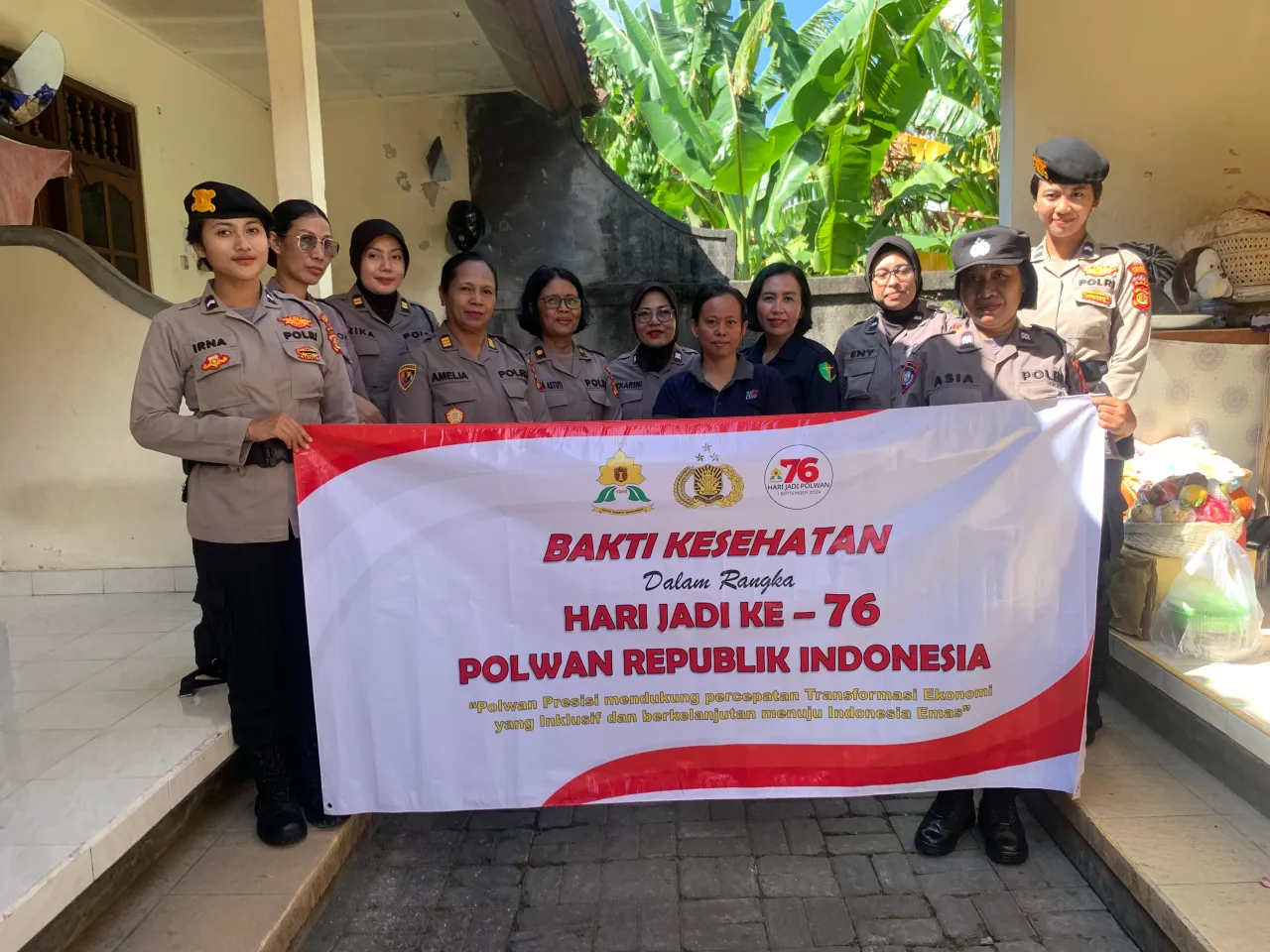 Bakti Kesehatan Serentak dalam Rangka Hari Jadi Polwan ke-76 Tahun 2024