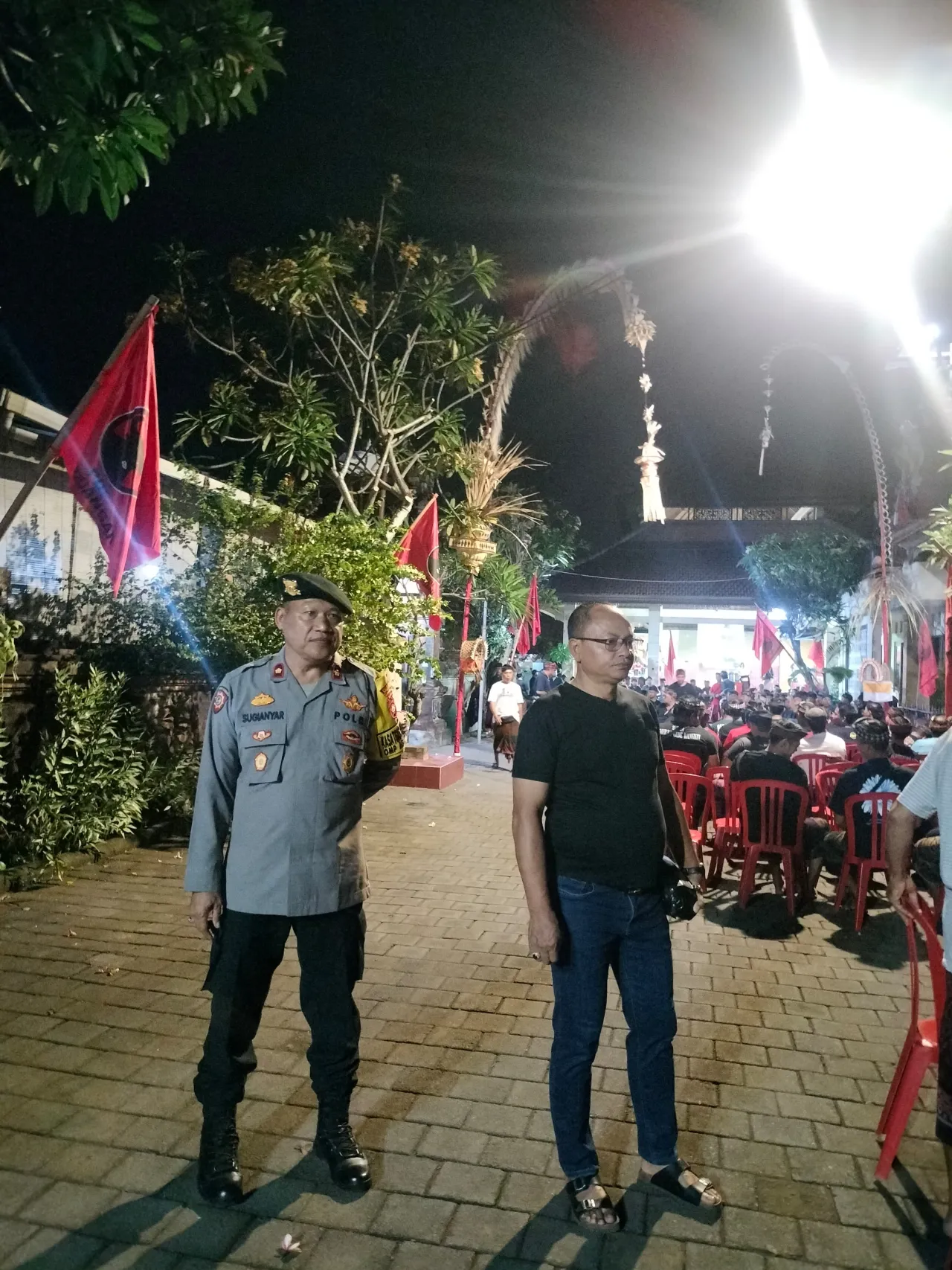 Personel OMP Polresta Pengamanan Simakrama Paslon Walikota Dan Wakil Walikota di Penatih Denpasar Ti