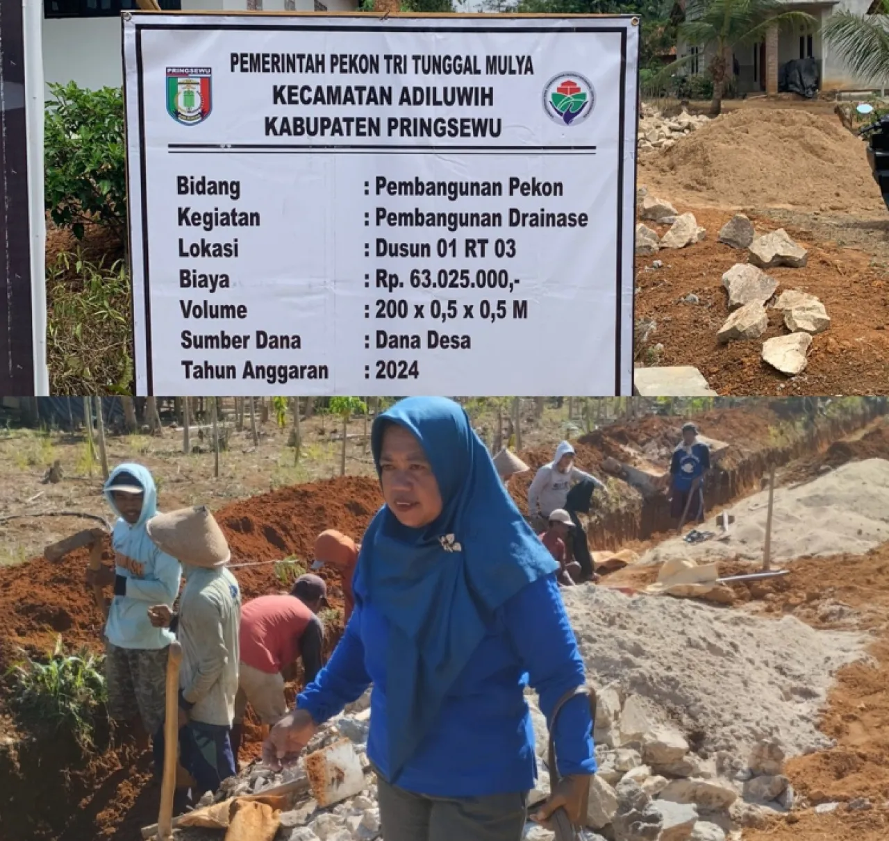 Pekon Tritunggal Mulya Merealisasikan Anggaran Dana Desa Tahap II Tahun 2024