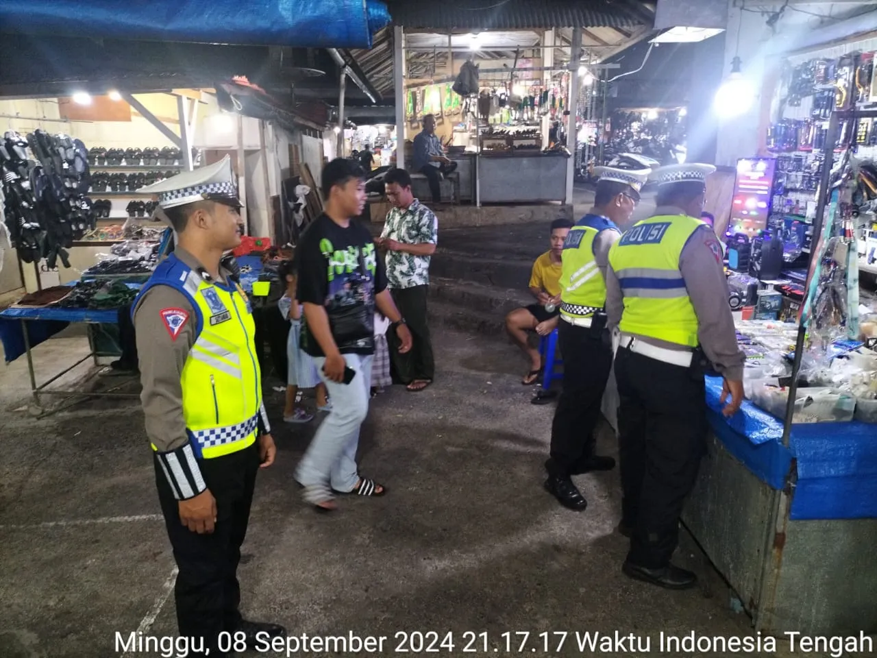 Polsek Kuta Selatan Gelar Blue Light Patrol, Jaga Kamtibmas Tetap Kondusif jelang Pilkada