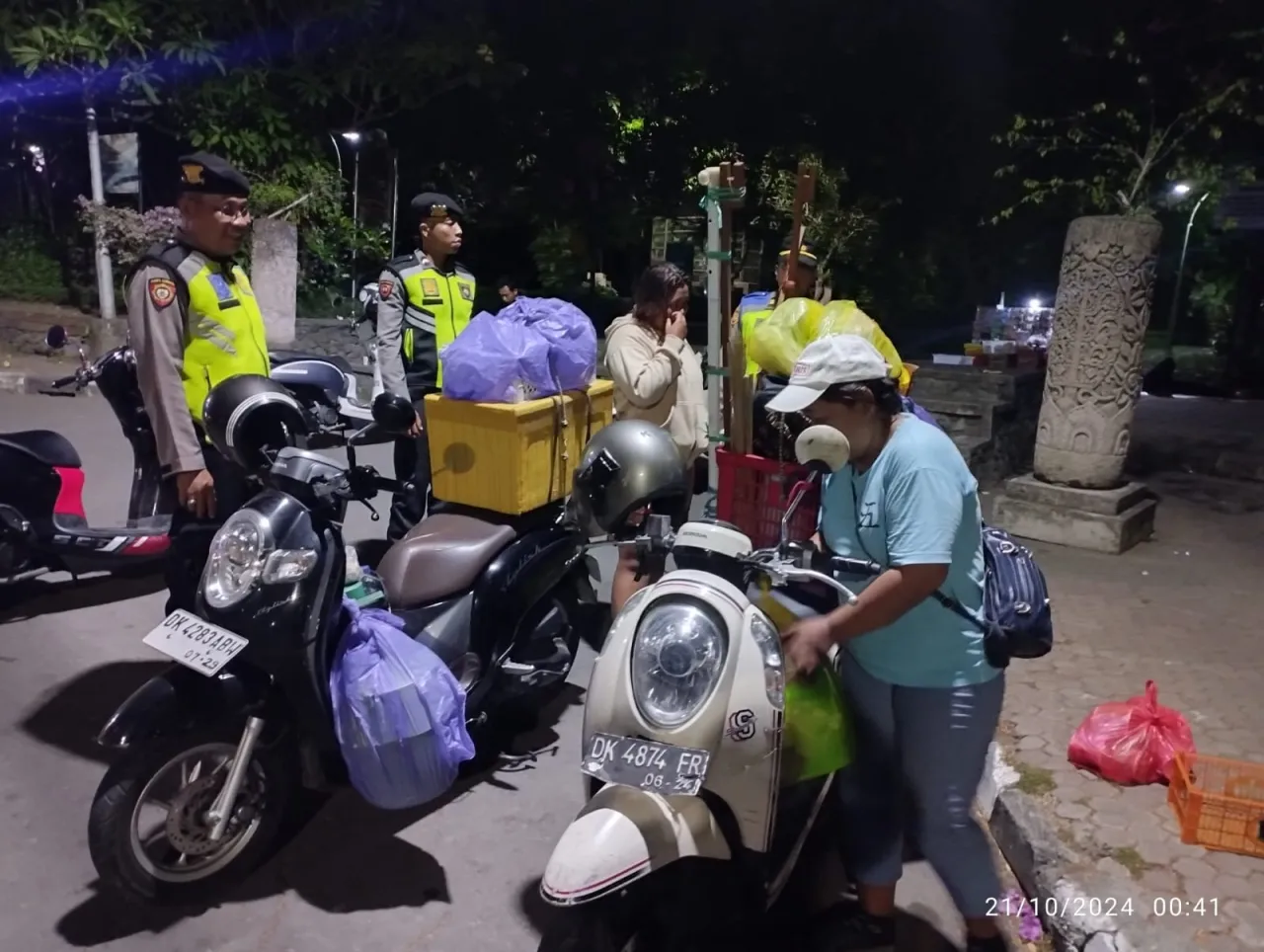 Blue Light Patrol Polsek Denpasar Utara Jaga Kamtibmas Menjelang Pilkada Serentak 2024