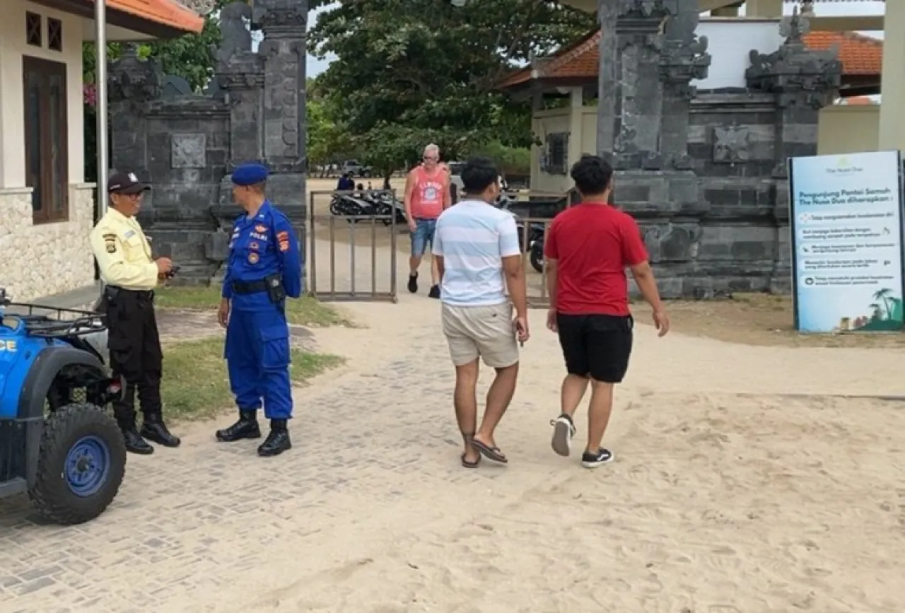 Satpolairud Polresta Denpasar Pos Nusa Dua Laksanakan Patroli dan Himbauan Kamtibmas