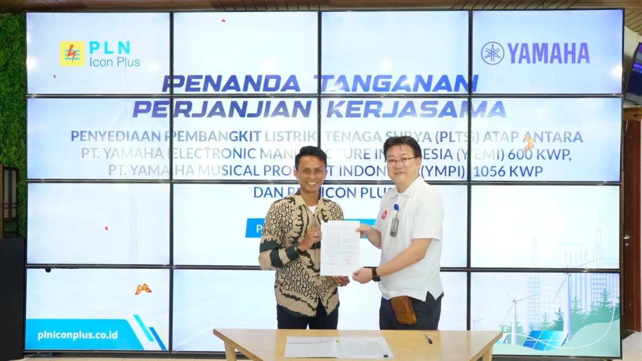 PLN Icon Plus dan Yamaha Group Sepakati Kerja Sama PLTS Atap