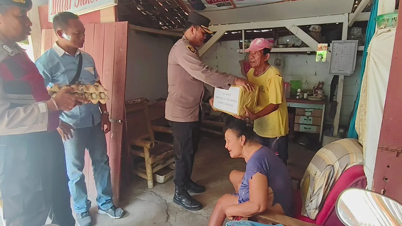Minggu Kasih,Kapolsek Gilimanuk Berikan Tali Kasih