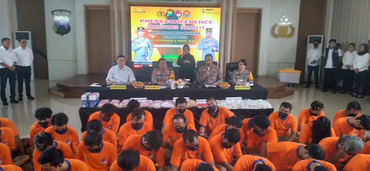 Satreskoba Polrestabes Surabaya Berhasil Ungkap 59 Kasus Narkotika dalam Kurun 12 Hari