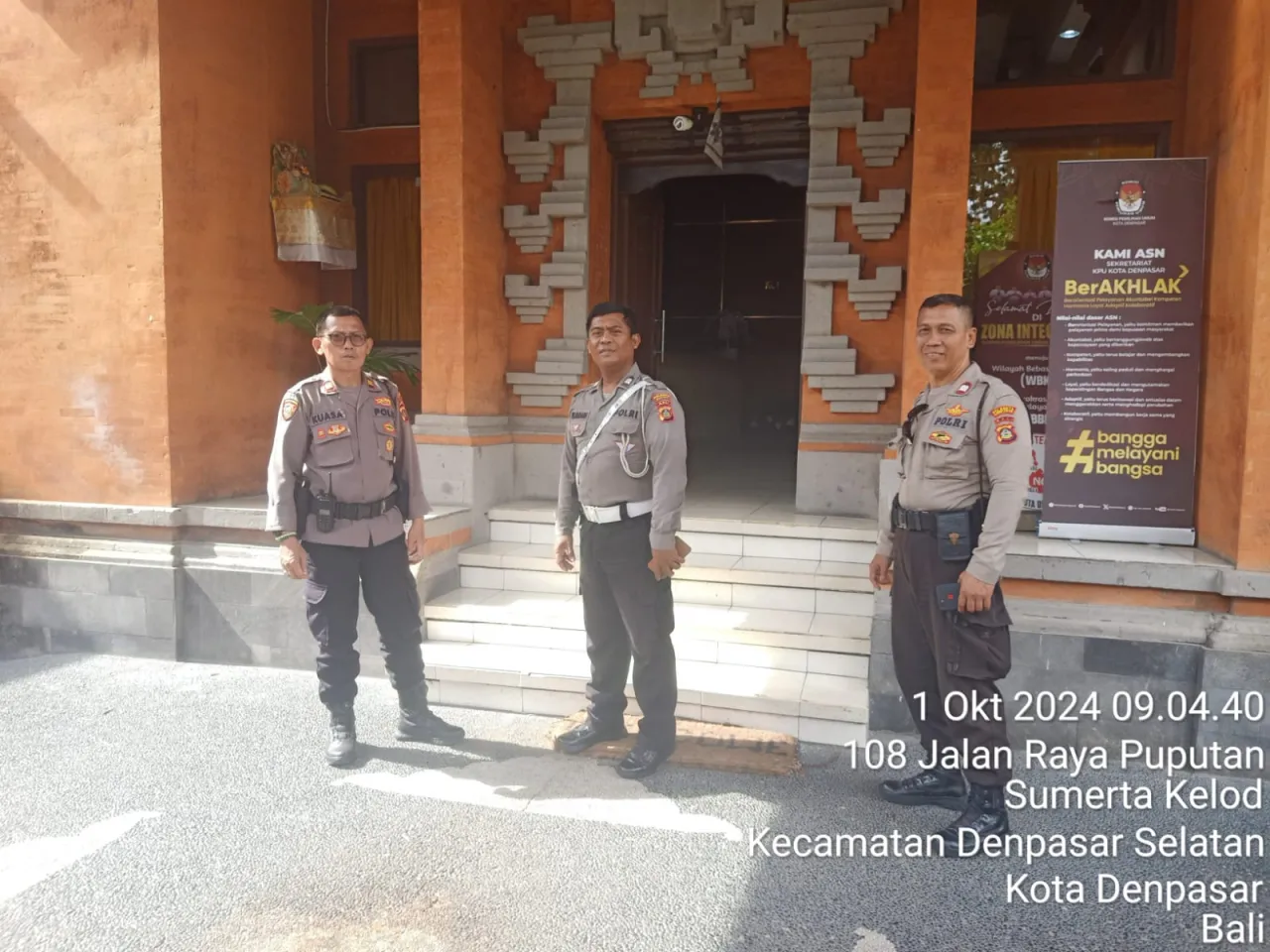 Pengamanan Kantor KPU Kota Denpasar Berjalan Kondusif di Tahap Kampanye Pilkada 2024