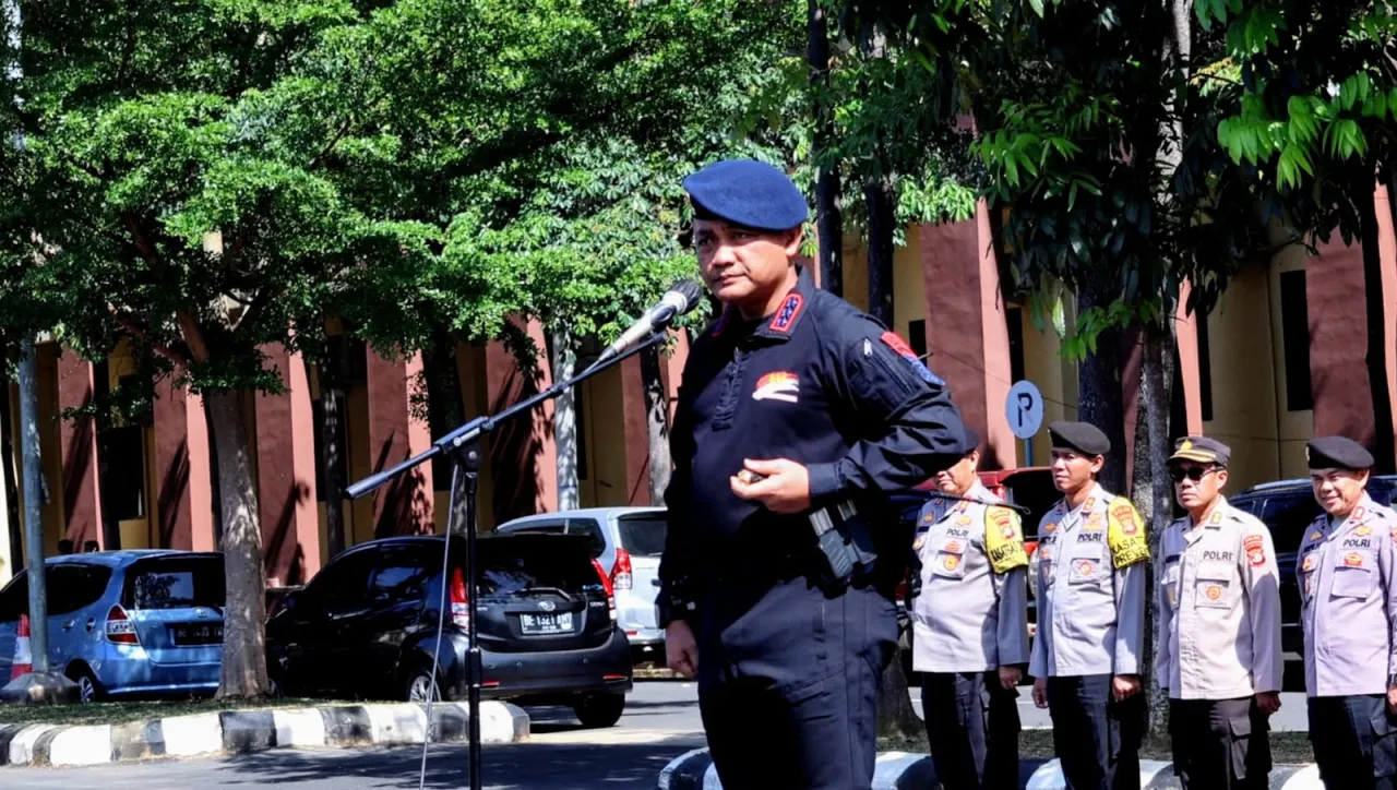 Polda Lampung Gelar Apel Operasi Mantap Brata 2024 Untuk Amankan Pelantikan Presiden