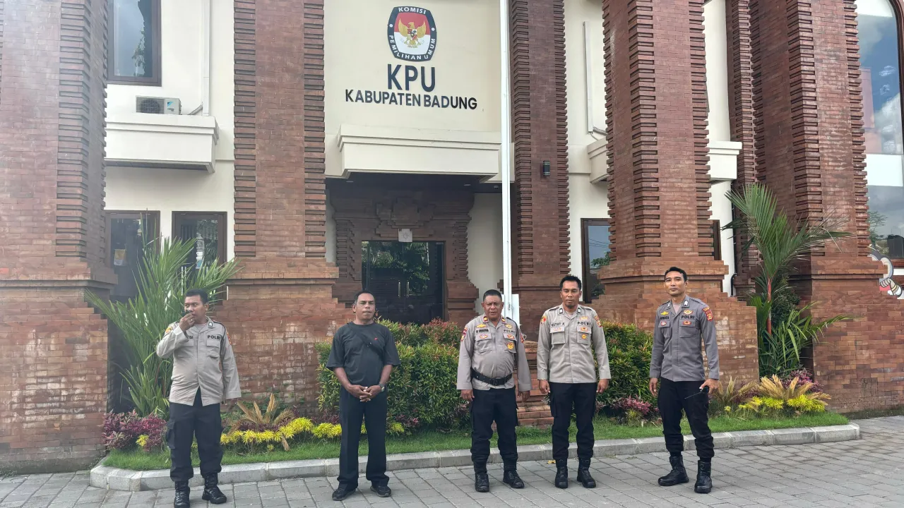 Pengamanan Kantor KPU dan Bawaslu Badung pada Tahap Kampanye Pilkada 2024