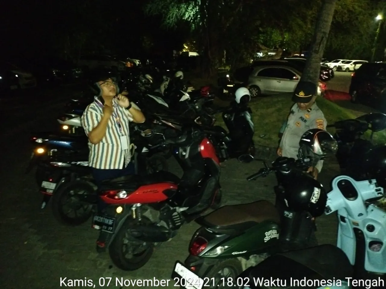 Polsek Kuta Selatan Tindak 6 pengendara Motor dalam Patroli Malam Minggu