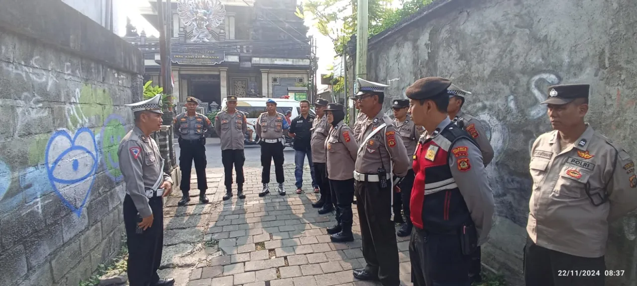 Pengamanan Kampanye Tatap Muka Paslon Adi-Cipta di Balai Banjar Anyar Gede