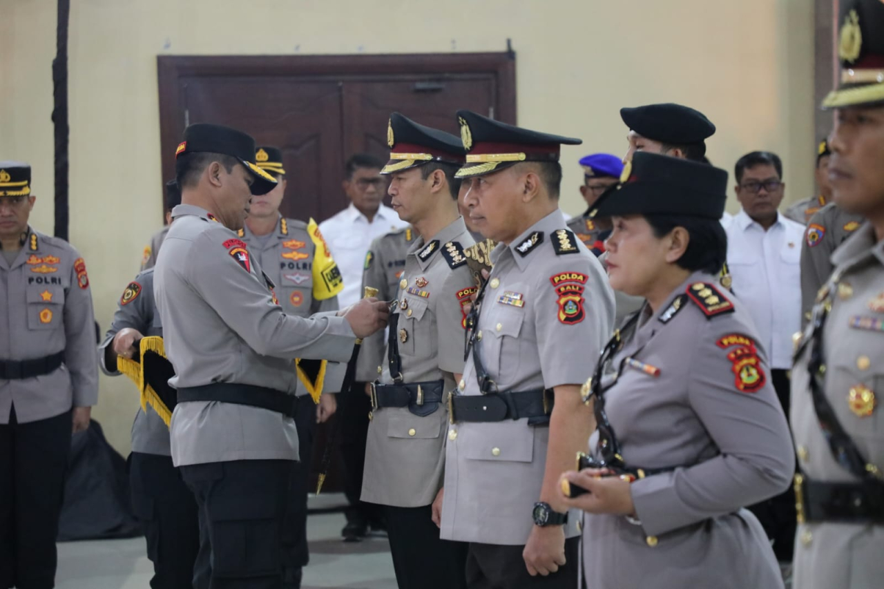 Kapolda Bali Pimpin Serah Terima Jabatan Pejabat Polda Bali