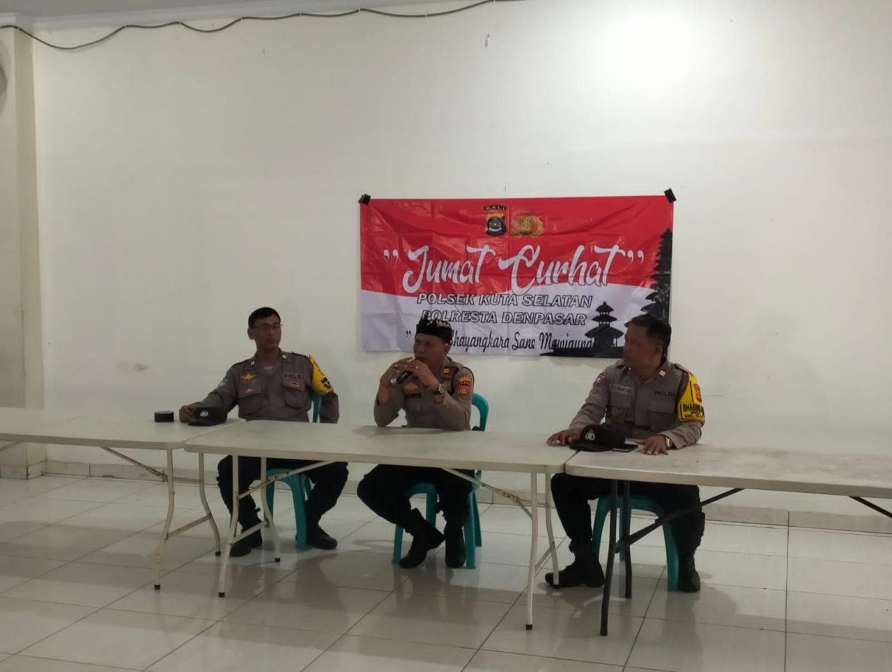 Polsek Kuta Selatan Gelar Jumat Curhat, Bahas pentingnya Faktor Keamanan saat WWF Ke 10