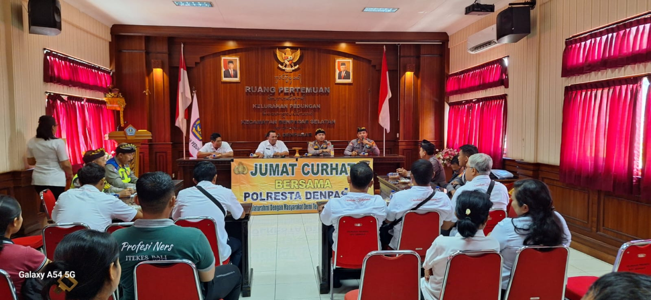 Jumat Curhat Polresta Denpasar Bersama Kepala Desa Sanur Kauh dan Lurah Sanur