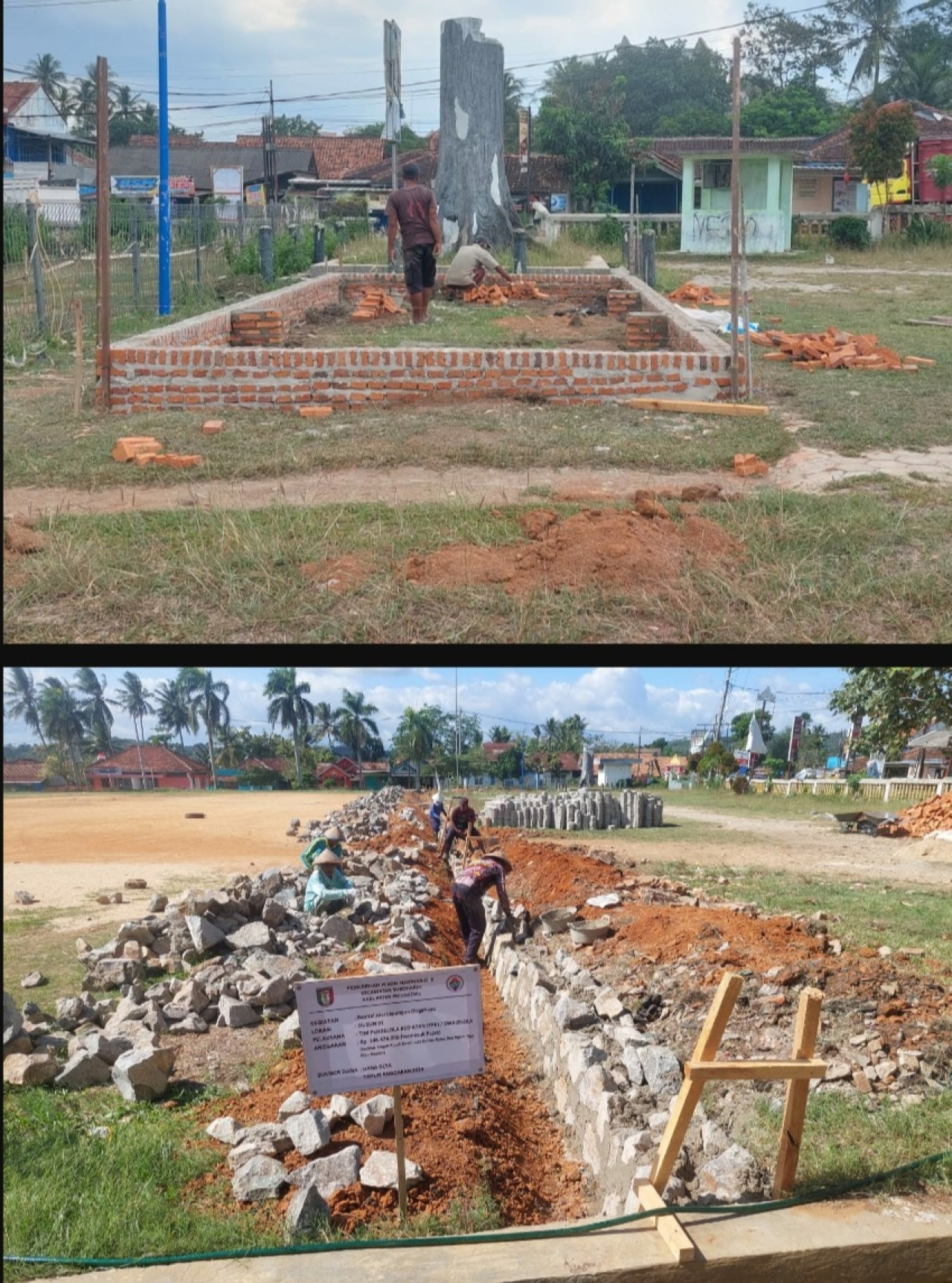Pemerintah Pekon Sukoharjo III Realisasikan DD Tahap II tahun 2024 Bangun Revitalisasi Lapangan Dirgahayu 