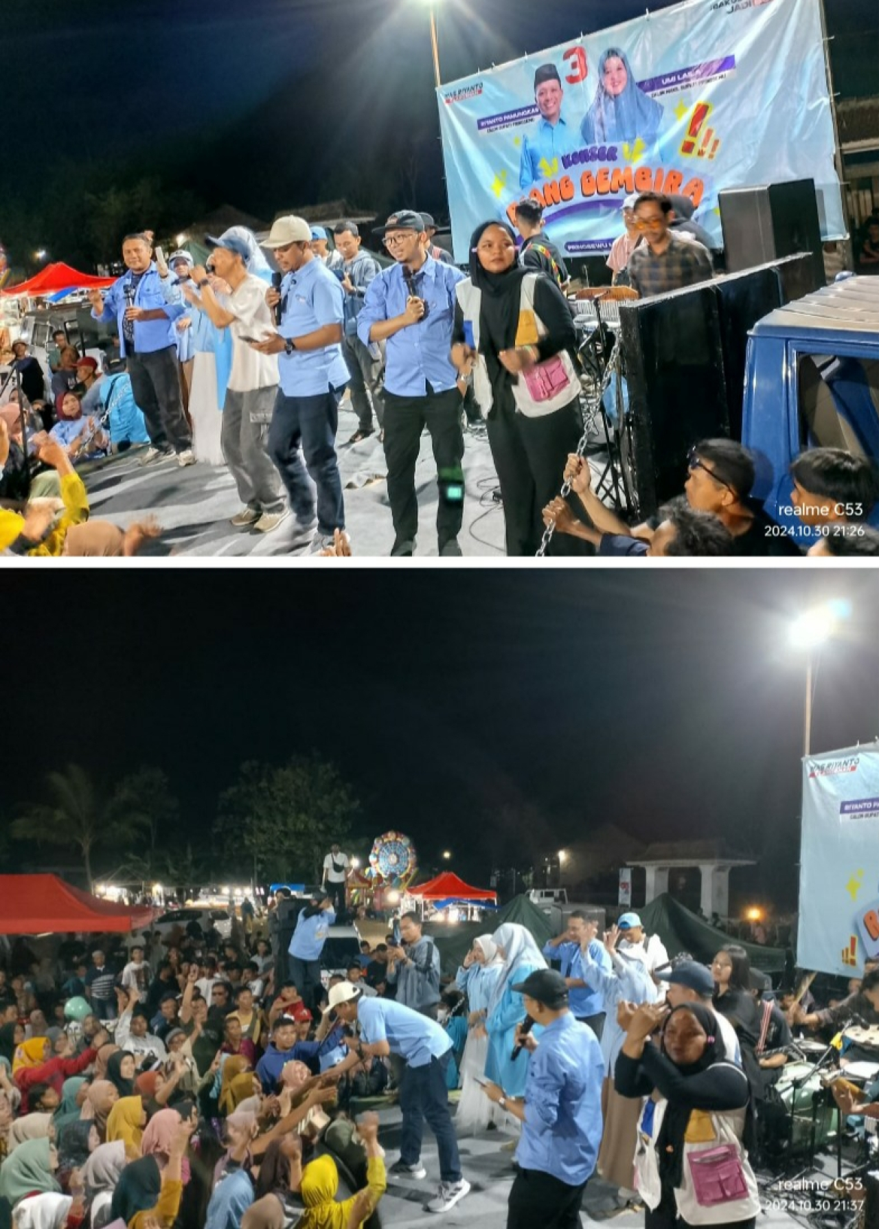 Konser Meriah Cabup Dan Cawabup No Urut 3 Berkampanye Bernuansa Reggae Dengan Riang Gembira
