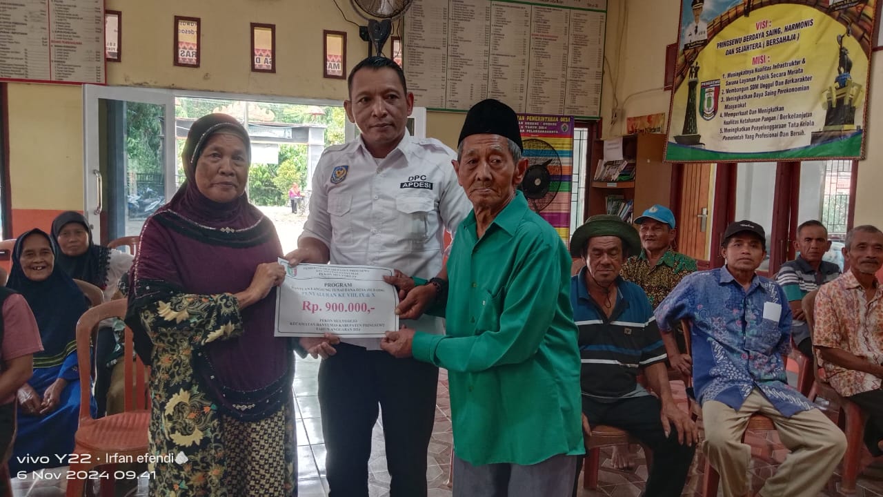 Terima BLT-DD Tahap II Tahun 2024 Pekon Mulyo Rejo Bagikan 23 Kpm