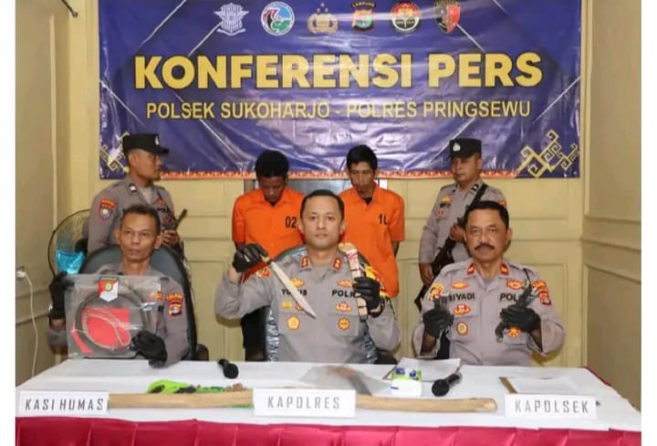 Spesialis Pencurian Mesin Traktor Pria Asal Lampung Tengah Di Tangkap Polres Pringsewu