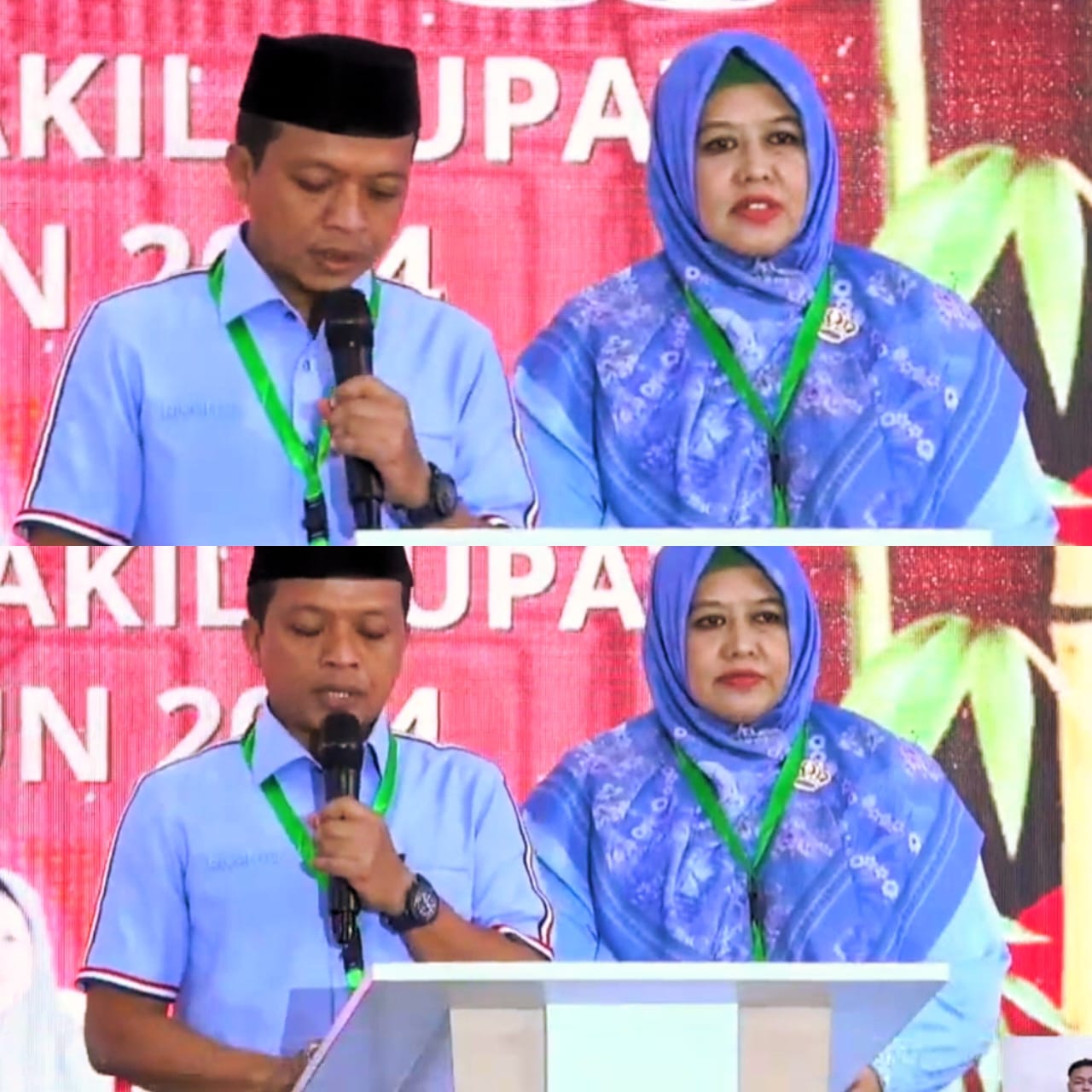Paslon No Urut (3) Riyanto-Umi Menyampaikan VISI/MISI Untuk 5 TH Ke Depan Di Kabupaten Pringsewu