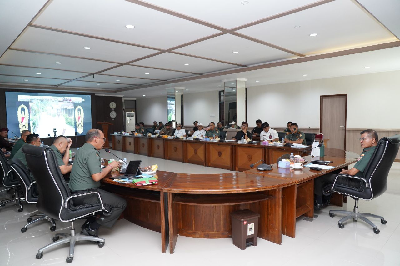 Pangdam Zamroni Hadir Virtual Rakor TMMD ke 45