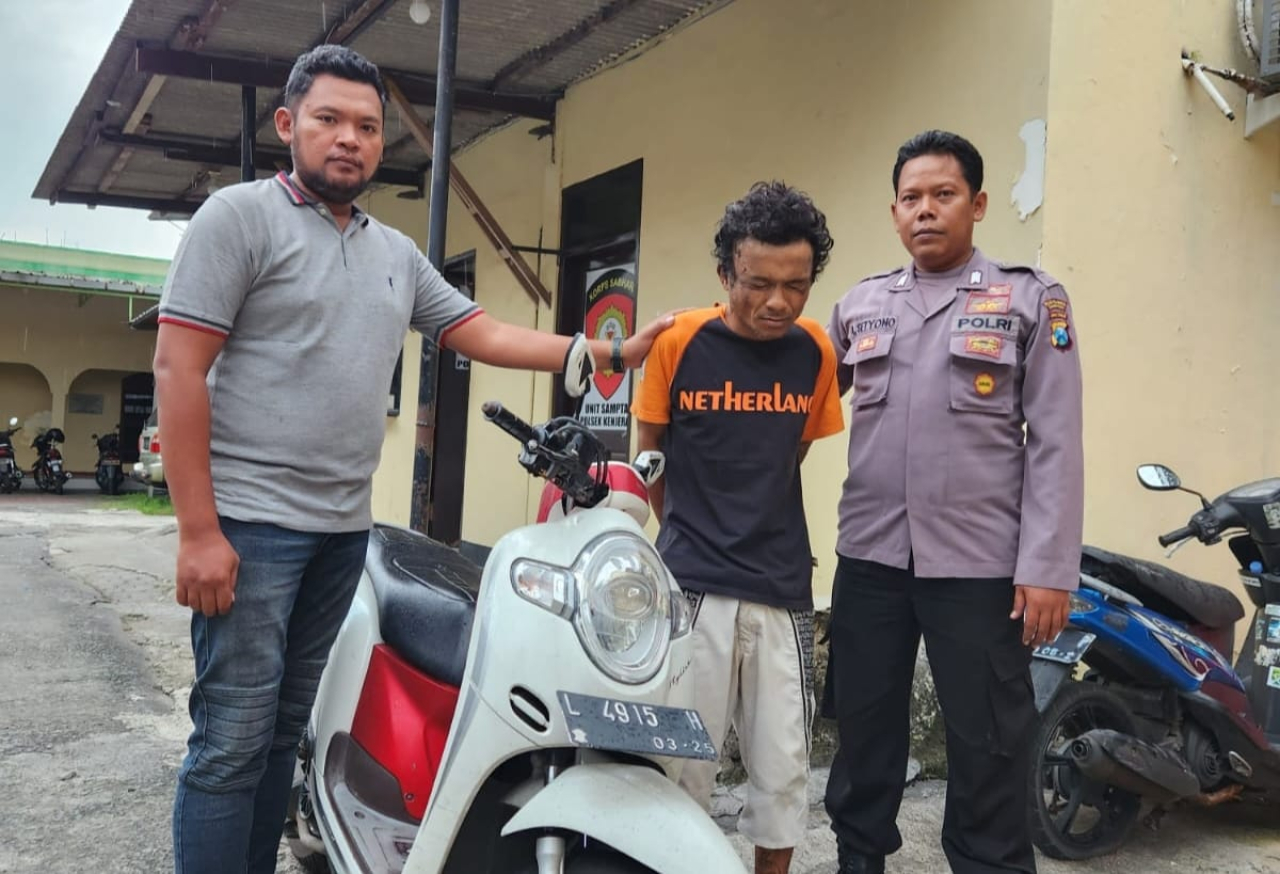 Gerak Cepat Polsek Kenjeran Amankan Pelaku Curanmor Dari Amukan Masa Di Sidotopo Wetan