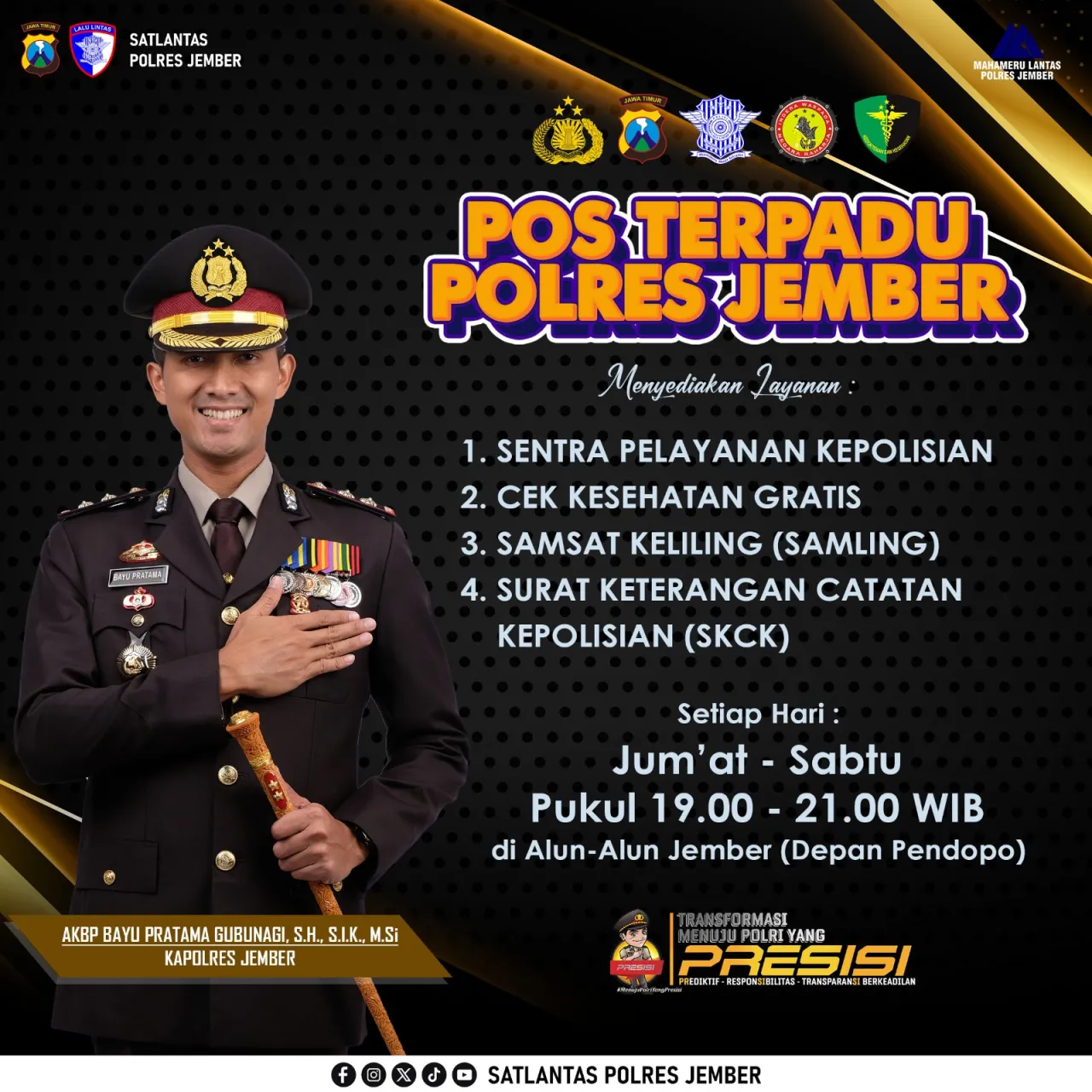 Inovasi Satlantas Polres Jember: Pos Terpadu Alun Alun, Jadi Pusat Layanan Masyarakat