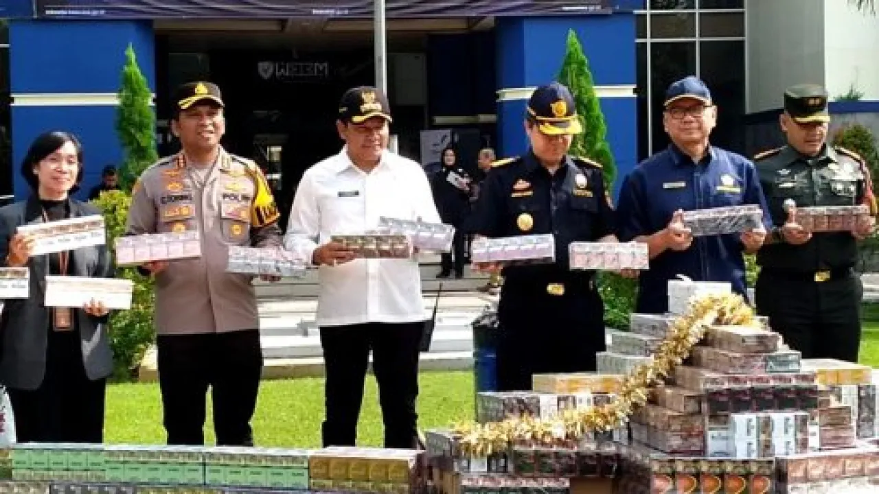 Bea Dan Cukai Sidoarjo Musnahkan Barang Bukti 19 Juta 26,275 Ribu Batang Rokok Tanpa cukai
