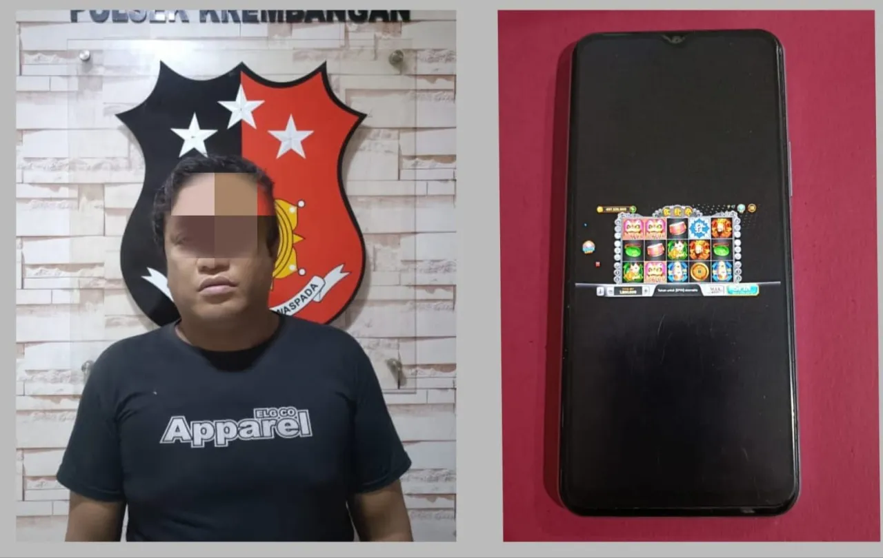 Polsek Krembangan Amankan Pelaku Judi Online di Kedai Kopi de Genk.