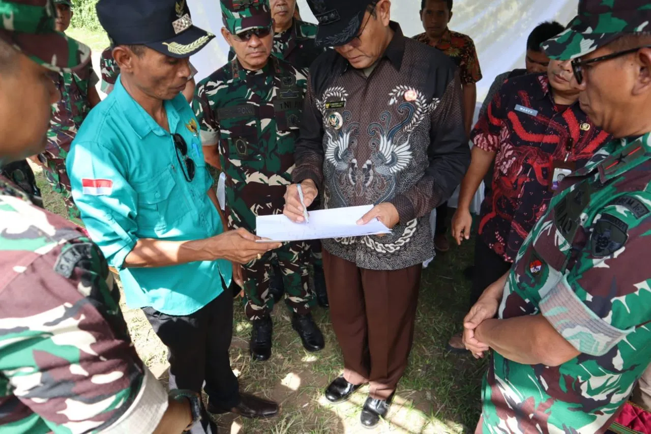 Pangdam IX/Udayana Tinjau Lokasi Pembangunan Batalyon TP di Sumbawa