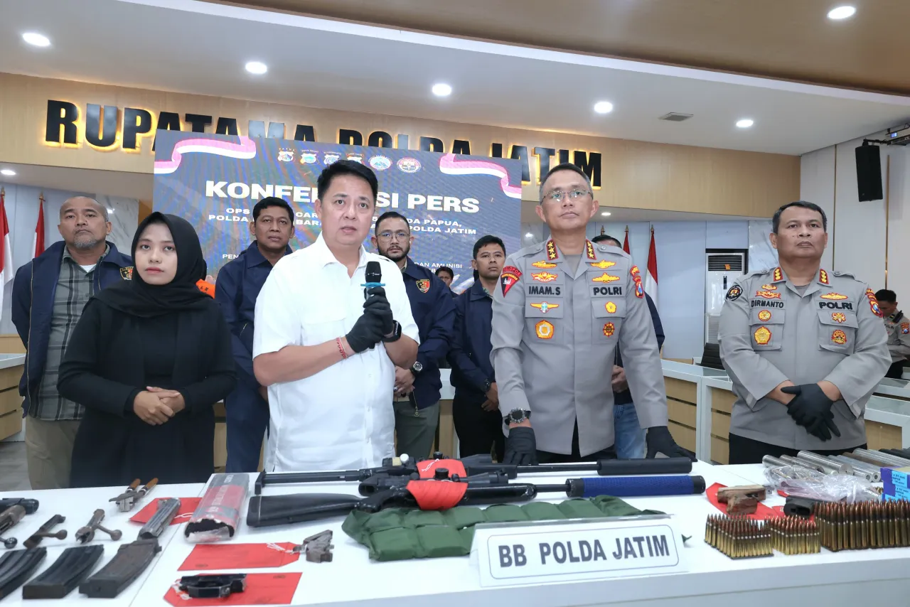 Polda Jatim Berhasil Gagalkan Penyelundupan Senjata di Bojonegoro Diduga Untuk KKB Papua