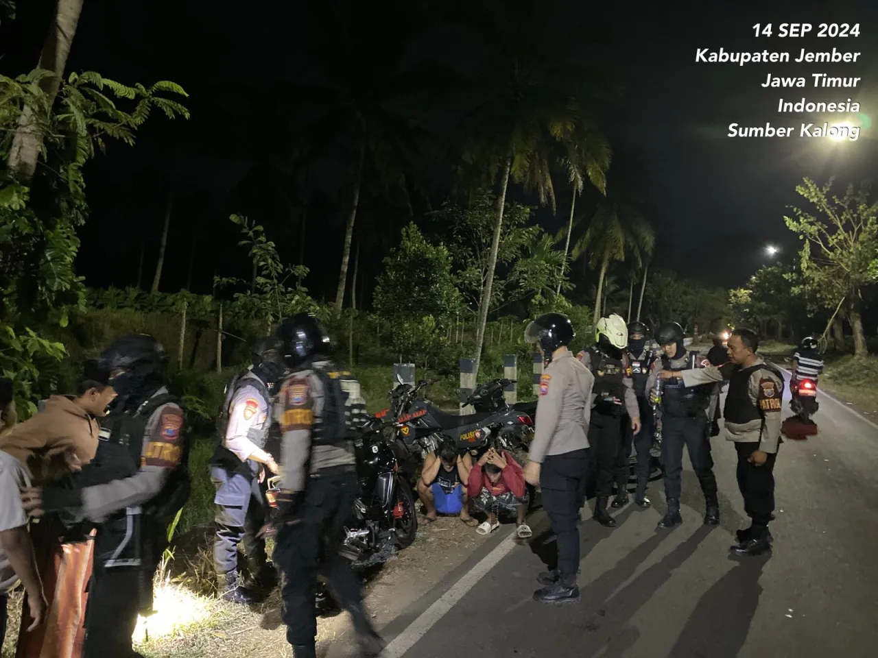 Patroli Jelang Sahur, Upaya Polres Jember Jaga Kamtibmas