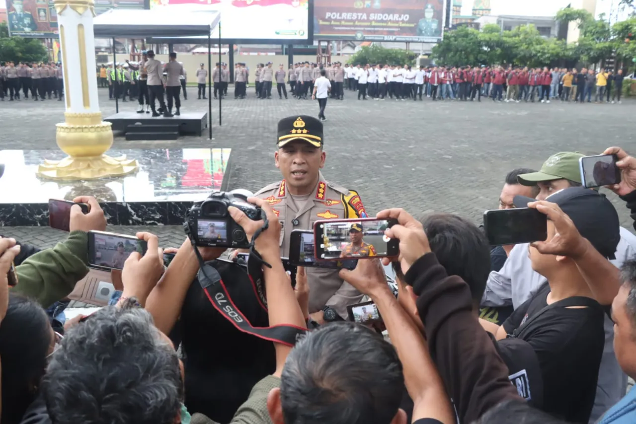 800 Polisi Sidoarjo Siap Amankan Malam Takbir Idul Fitri