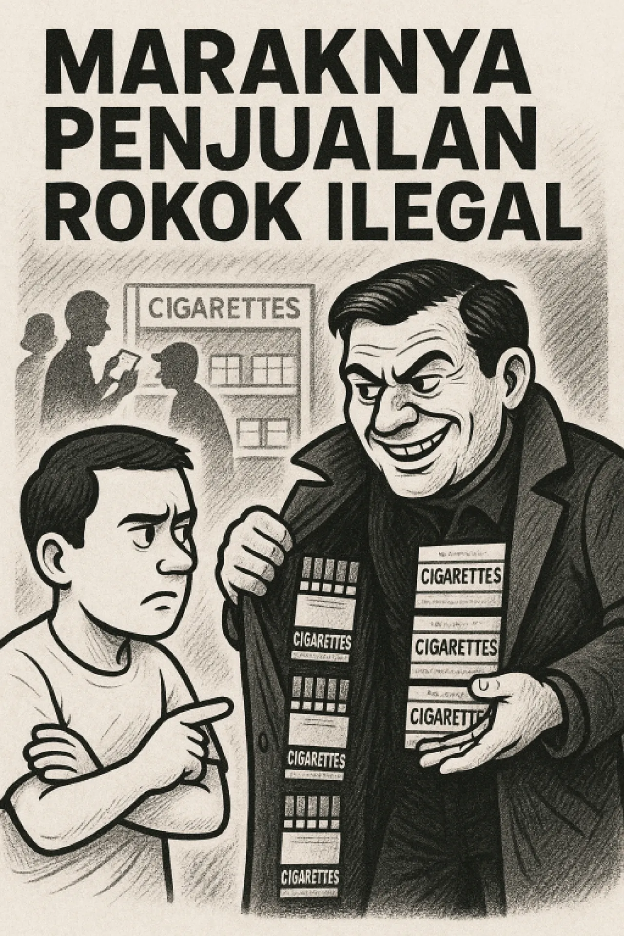 Maraknya Peredaran Rokok Ilegal di Jl. Randu Surabaya APH Tutup Mata