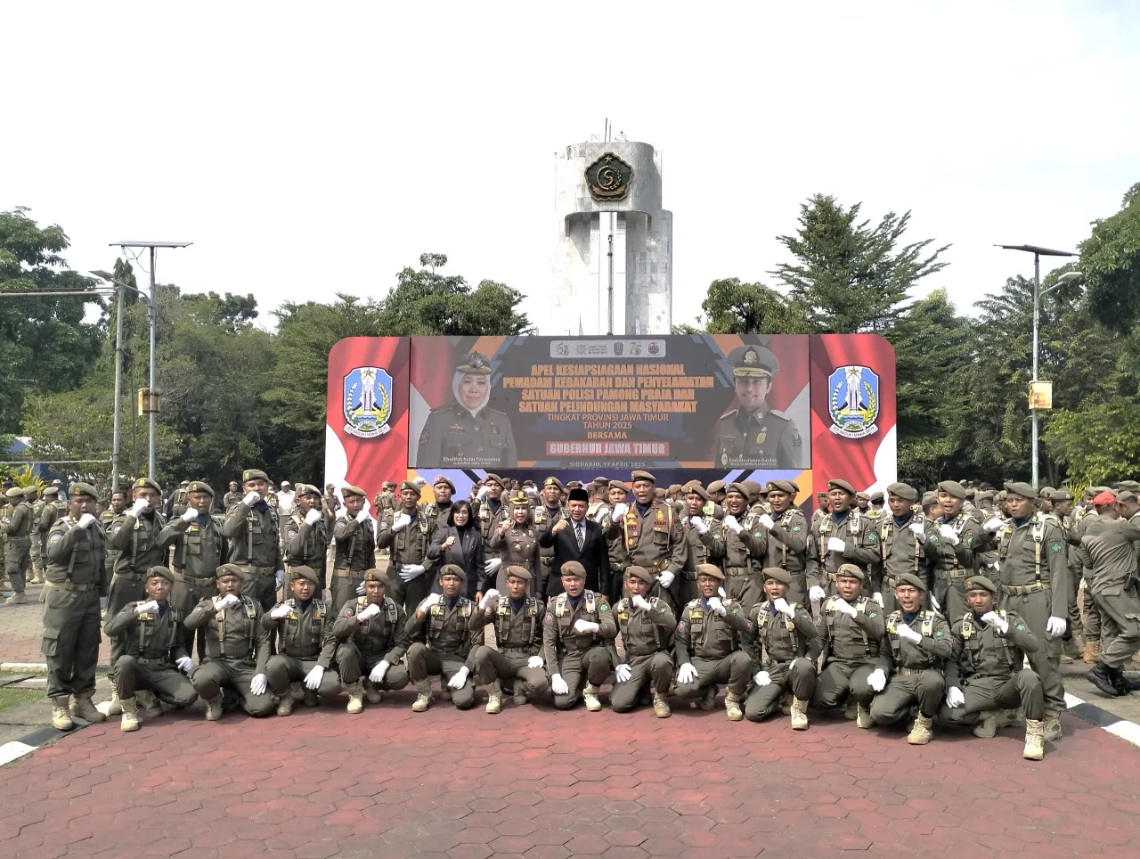 Pemprov Jatim Gelar Apel Kesiapsiagaan Nasional Di Alun-Alun Sidoarjo