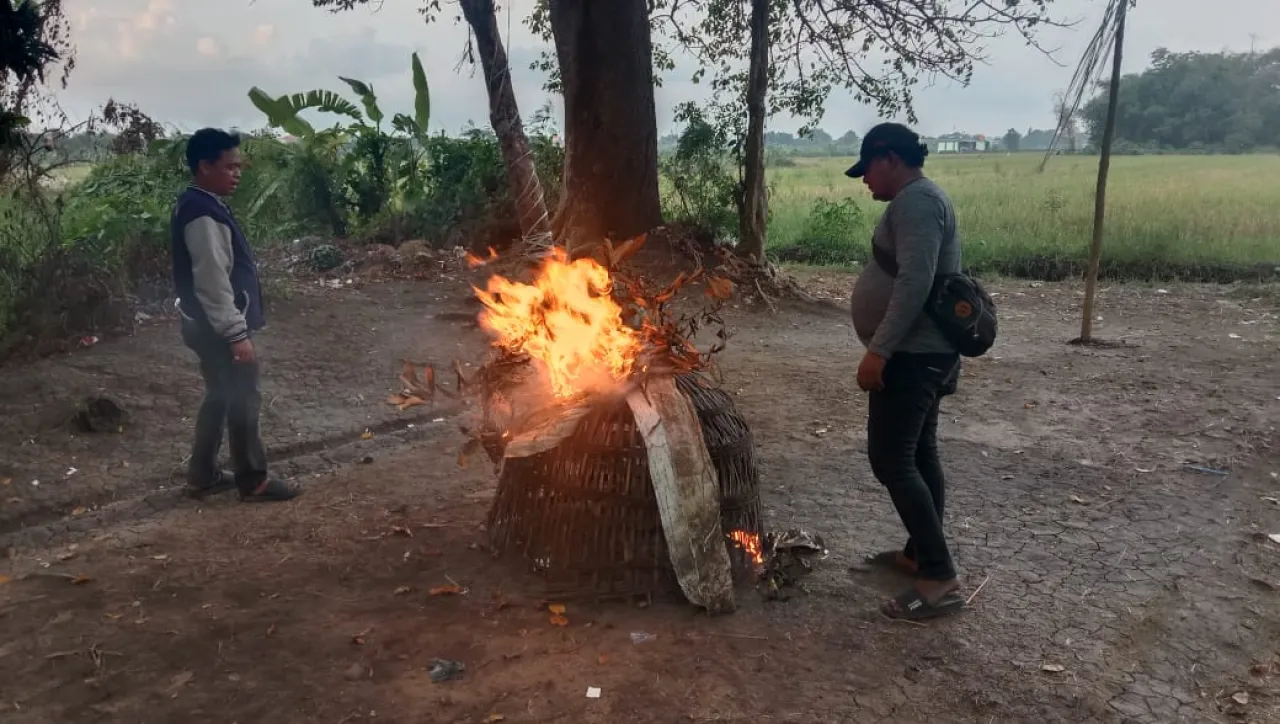 Polisi Datangi Lokasi Judi Sabung Ayam di Krian