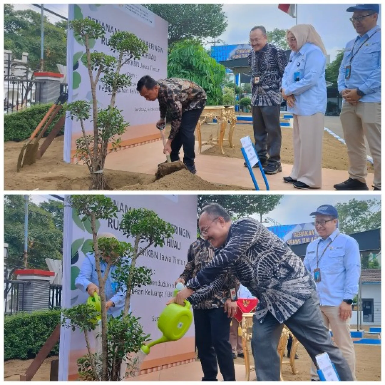Menteri BKKBN Berkunjung Ke Kantor Perwakilan BKKBN Jawa Timur dan Tanam Pohon