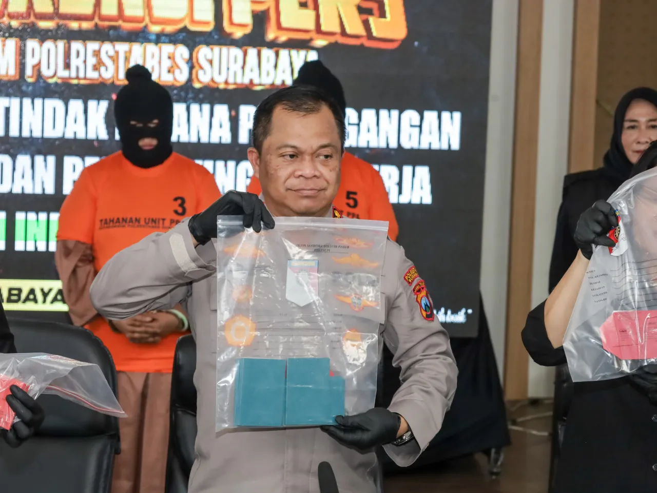 Polrestabes Surabaya Ungkap Jaringan TPPO Amankan 3 Tersangka, Selamatkan 7 Korban