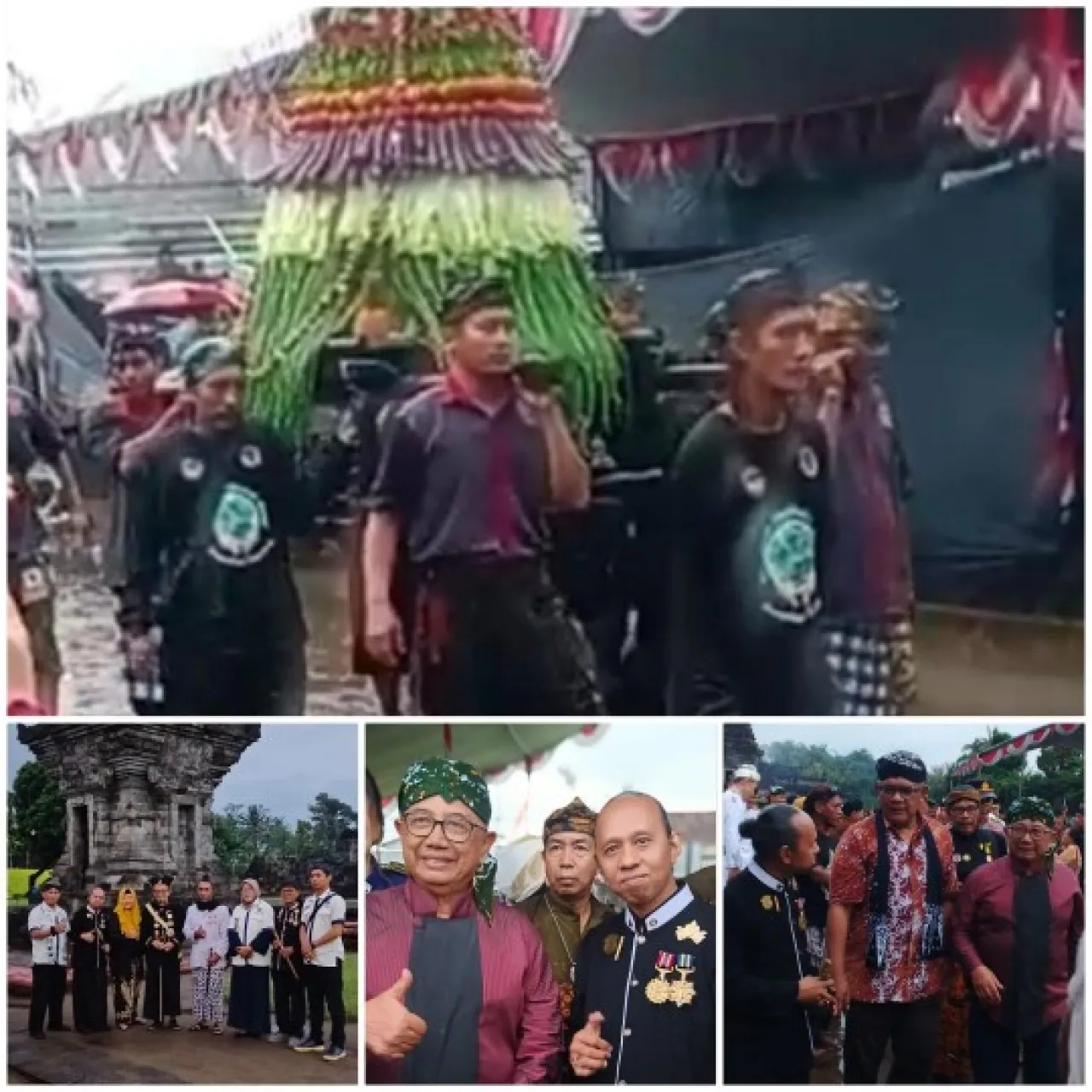 Candi Penataran Jadi Pusat Perhatian Kirab Tumpeng Agung Nusantara Gotong Royong 2025