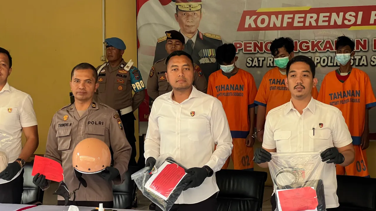 Polisi Amankan Tujuh Pelaku Pengeroyokan di Depan Pabrik Gula Candi Sidoarjo