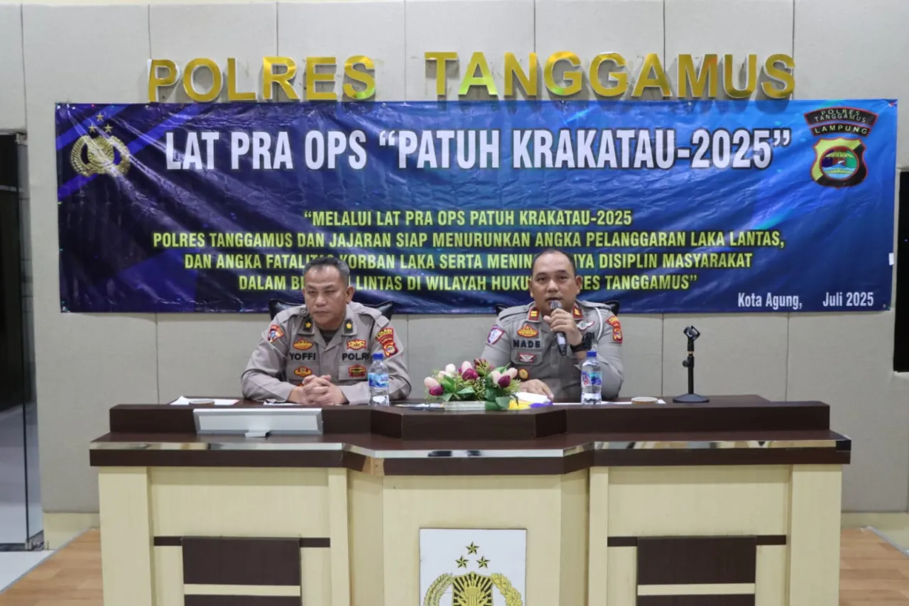 Polres Tanggamus Gelar Latpraops Jelang Operasi Patuh Krakatau 2025