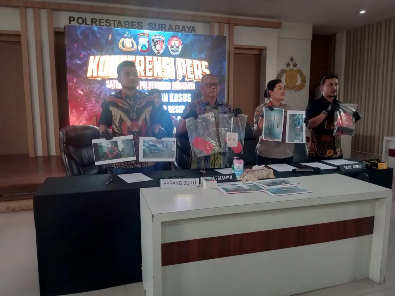 Unit Resmob dan Unit Jatanras Polrestabes Surabaya Ungkap Komplotan Residivis Curanmor yang Beraksi di 10 TKP