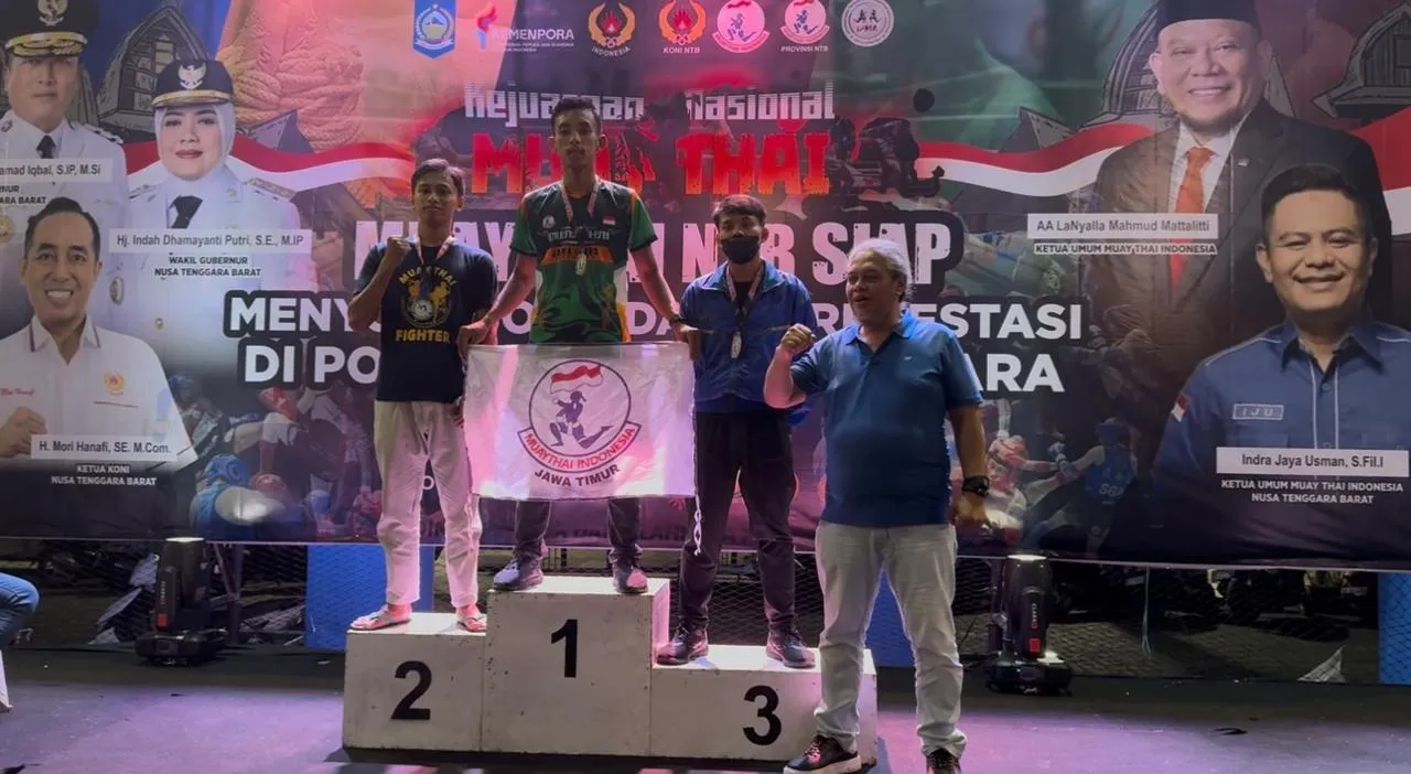 Perkasa di Atas Ring, Muaythai Jatim Kembali Jadi Juara Umum Nasional