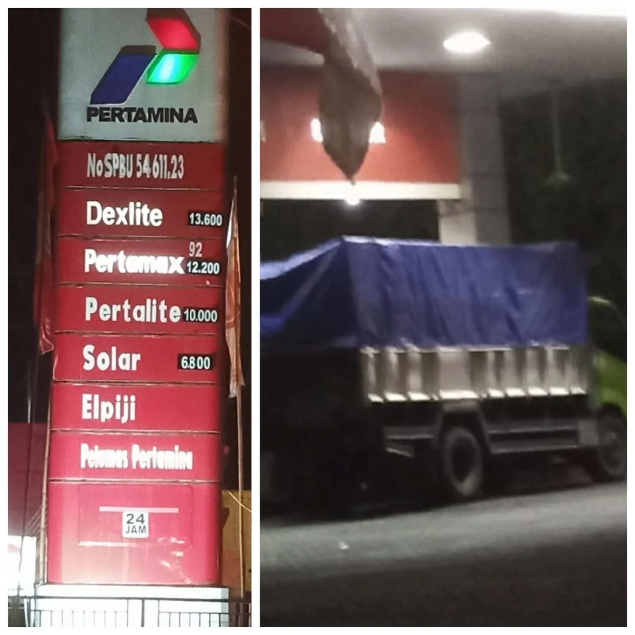 Diduga Mafia Solar Kerja Sama Dengan SPBU 5461123 Jalan Raya Legundi Kabupaten Gresik.